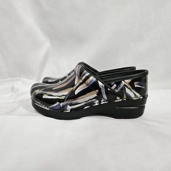 NIB Dansko professional brush patent metallic clog shoe women's size 37 - Picture 3 of 12